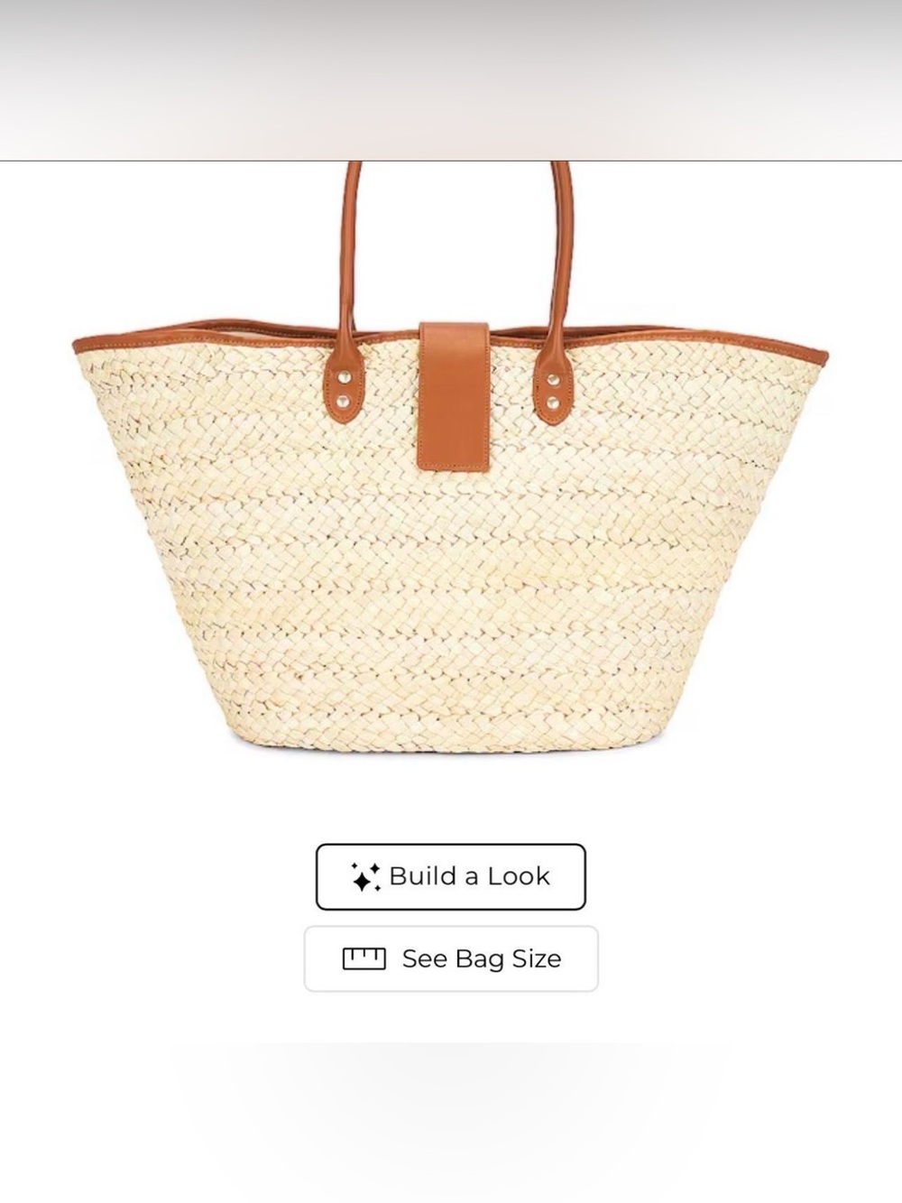 Revolve Straw Tote Bag like new